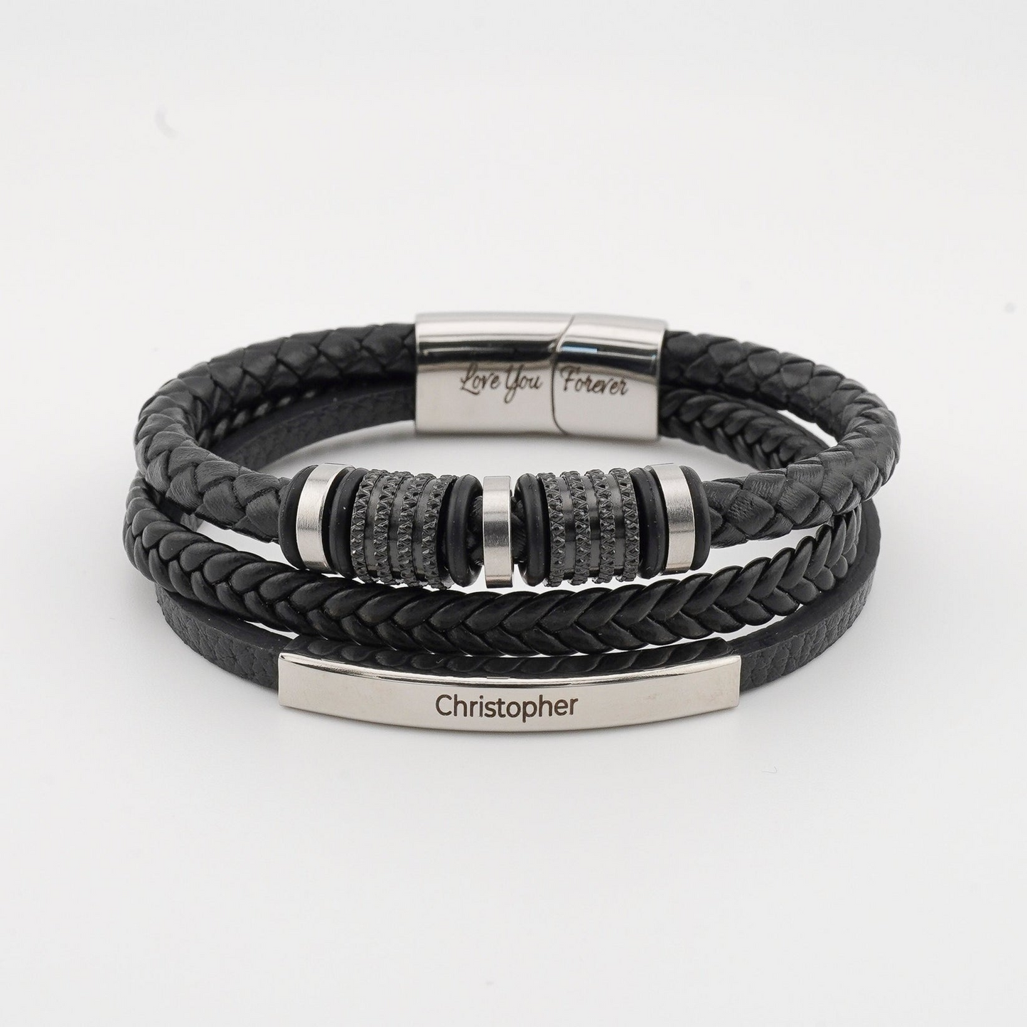 🎁 DERNIER JOUR : -70 % DE RÉDUCTION | 👨🍼👩🍼✨ Billhol® | Bracelet personnalisé pour fils « Liés pour toujours »✨