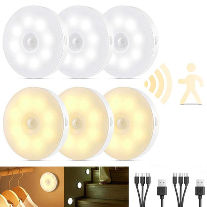 🌙🛏️ REBYIPO® Veilleuse de chevet à détecteur de mouvement – Éclairage de sécurité automatique pour la nuit