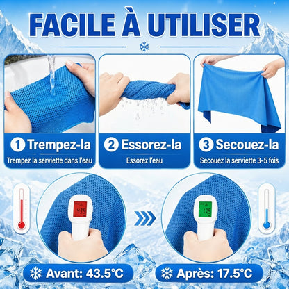 🔥🔥🔥❄️LUCKYSONG®🐳 Trousse de serviettes rafraîchissantes CoolFlex Pro — Confort de refroidissement amélioré avec étui silicone souple aéré, conçue pour l’entraînement, les voyages, la randonnée et les fortes chaleurs. 👑