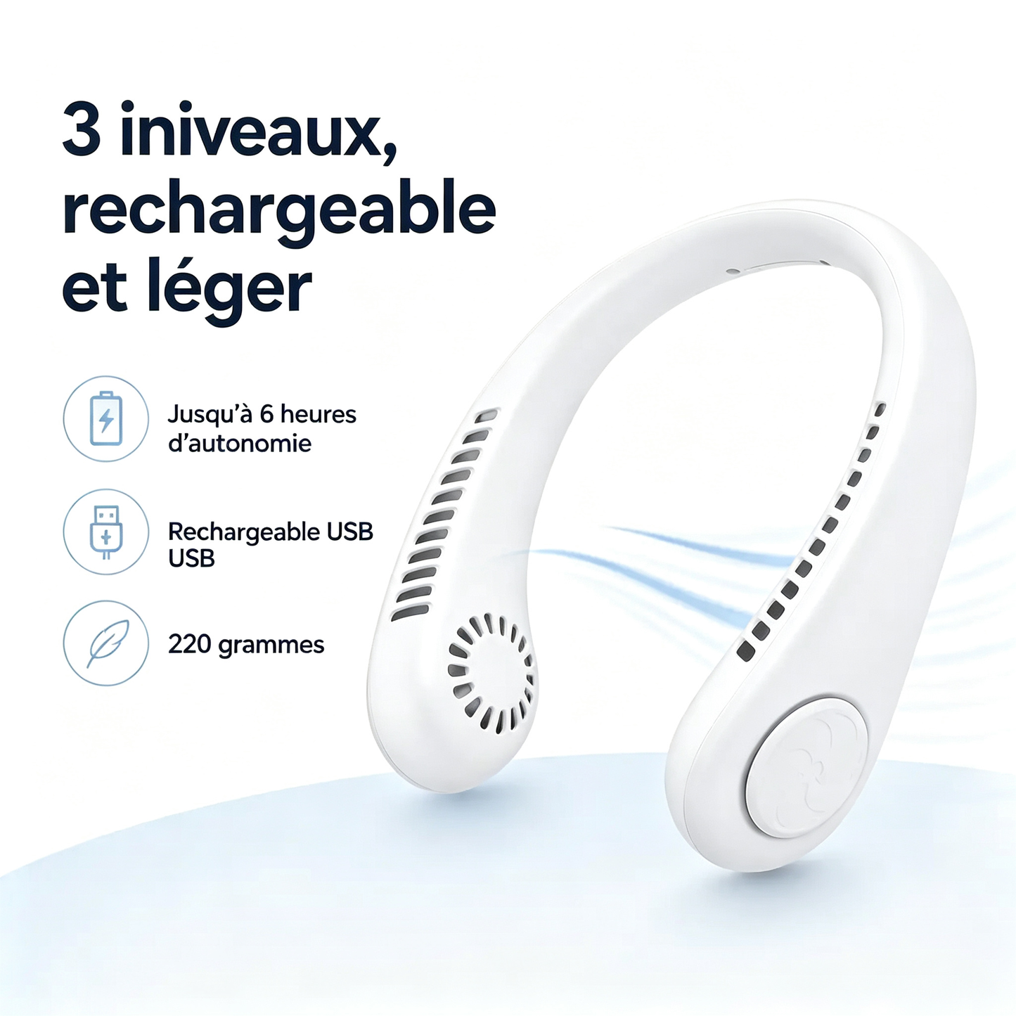 🔥🔥🔥❄️ Billhol® | Ventilateur de cou - Ventilateur portable rechargeable pour un refroidissement instantané !|❄️🎁 DERNIER JOUR : -70 % DE RÉDUCTION