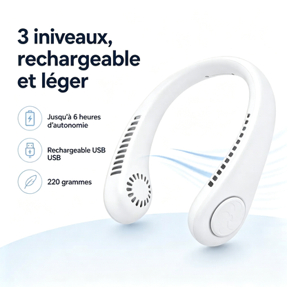 🔥🔥🔥❄️ Billhol® | Ventilateur de cou - Ventilateur portable rechargeable pour un refroidissement instantané !|❄️🎁 DERNIER JOUR : -70 % DE RÉDUCTION