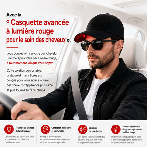 Boutique Officielle FR | 🛡️ REBYIPO® Casquette de soin capillaire avancée à lumière rouge pour des cheveux plus denses et d'apparence plus saine