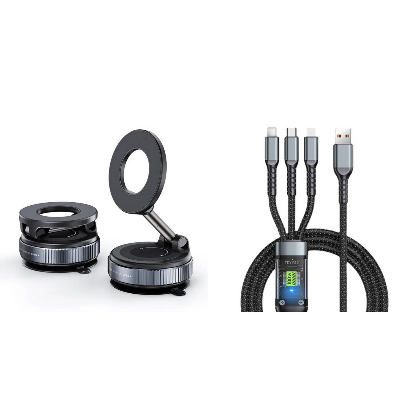 📱🚗REBYIPO®📶 PROMO LIMITÉE 50% ! Support Téléphone Voiture Rotatif 360° Pliable – Fixation Tableau de Bord, Ventouse Gel Réutilisable, Coussinets Silicone Antidérapants, Installation Instantanée ⚡
