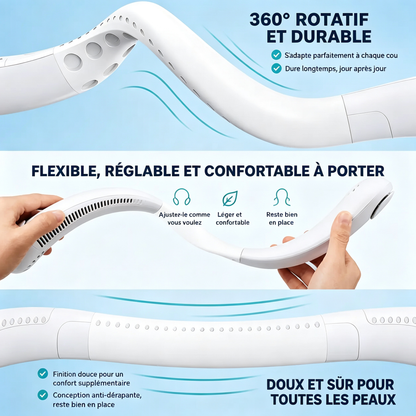 🔥🔥🔥❄️ Billhol® | Ventilateur de cou - Ventilateur portable rechargeable pour un refroidissement instantané !|❄️🎁 DERNIER JOUR : -70 % DE RÉDUCTION