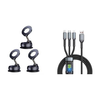 📱🚗REBYIPO®📶 PROMO LIMITÉE 50% ! Support Téléphone Voiture Rotatif 360° Pliable – Fixation Tableau de Bord, Ventouse Gel Réutilisable, Coussinets Silicone Antidérapants, Installation Instantanée ⚡