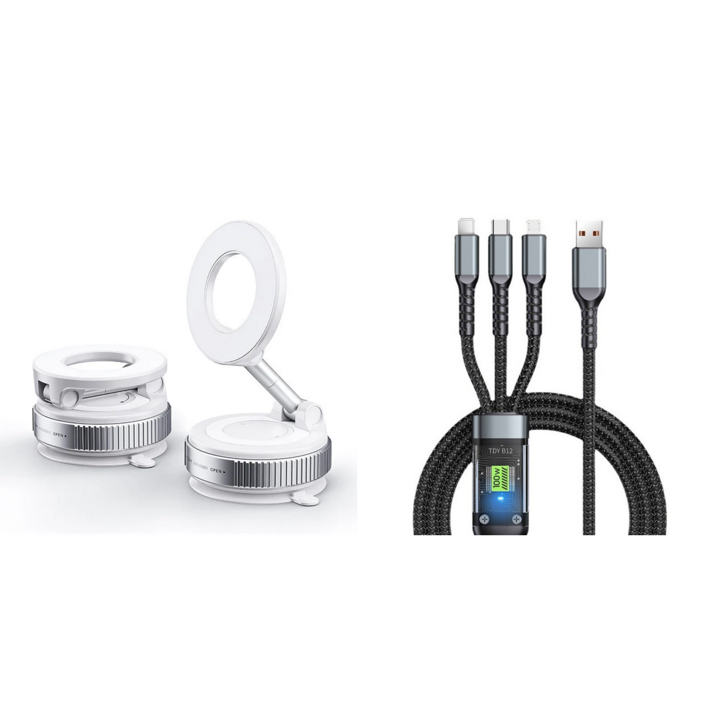 📱🚗REBYIPO®📶 PROMO LIMITÉE 50% ! Support Téléphone Voiture Rotatif 360° Pliable – Fixation Tableau de Bord, Ventouse Gel Réutilisable, Coussinets Silicone Antidérapants, Installation Instantanée ⚡