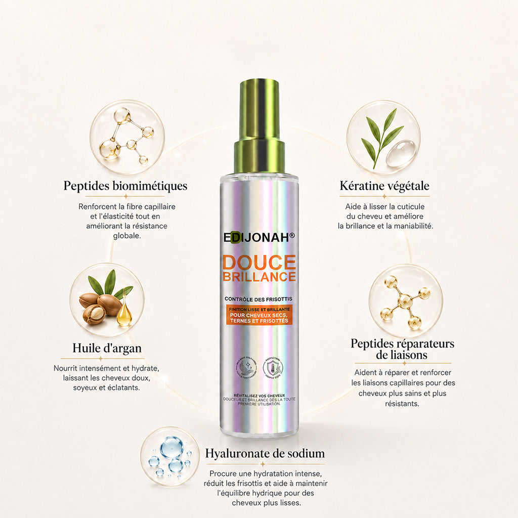 💄💎𝐎𝐟𝐟𝐢𝐜𝐢𝐚𝐥 𝐁𝐫𝐚𝐧𝐝 𝐒𝐭𝐨𝐫𝐞 |🔥EdiJonah® Spray lissant et illuminateur effet diamant- 100H Frizz Control