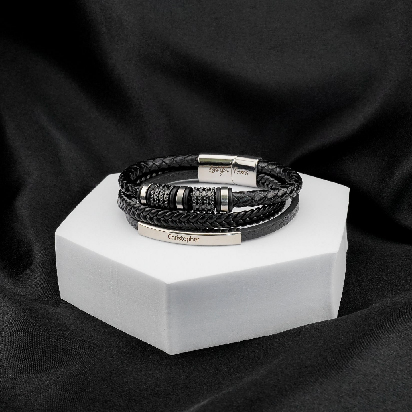 🎁 DERNIER JOUR : -70 % DE RÉDUCTION | 👨‍🍼👩‍🍼✨ Billhol® | Bracelet personnalisé pour fils « Liés pour toujours »✨