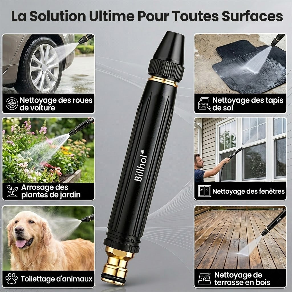 💥50 % de réduction — Dernier jour丨Billhol® 🏆Pistolet à eau haute pression pour lavage de voiture à domicile, indispensable pour arroser les plantes et les légumes, ainsi que pour laver la voiture.👍💦