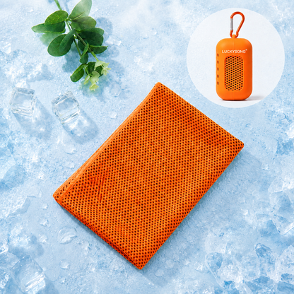 🚀❄️LUCKYSONG®🐳 Trousse de serviettes rafraîchissantes CoolFlex Pro — Confort de refroidissement amélioré avec étui silicone souple aéré, conçue pour l’entraînement, les voyages, la randonnée et les fortes chaleurs. 👑