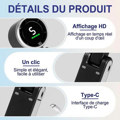 ❄️👑Billhol® Ventilateur Turbo Portable à Main🍃❄️ 5 Vitesses Ventilateur 3 EN 1 Rechargeable