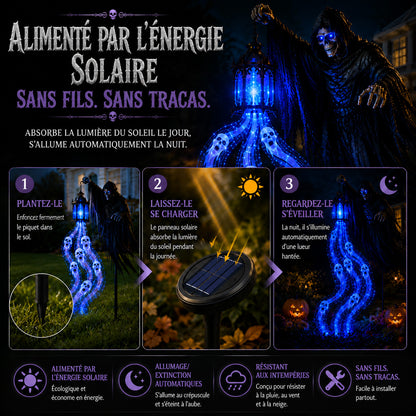 🎁50 % DE RÉDUCTION AUJOURD’HUI🎁💀SVOZK® Lumière animée de jardin Halloween Faucheur d’âmes🎃👻