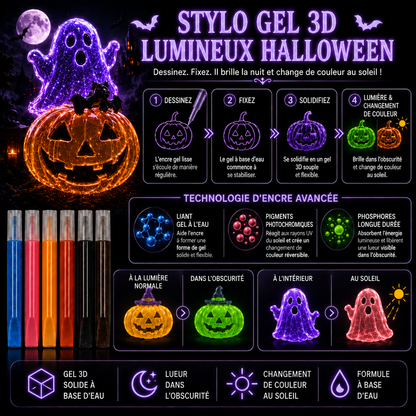 🚨 DERNIER JOUR -50% !🎃 Toaimer® Kit créatif magique 3D fluorescent à changement de couleur👻