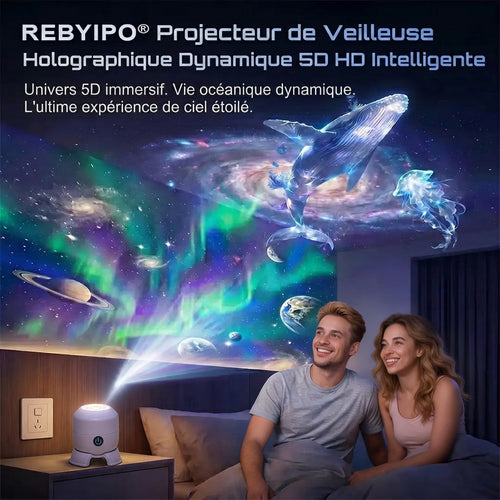 🔥🔥🎇💡 DERNIER JOUR : -70% DE RÉDUCTION 丨🌠 Projecteur de veilleuse intelligent REBYIPO® — Projecteur holographique 5D ciel étoilé & océan 🌠