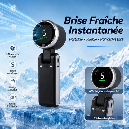 ❄️👑Billhol® Ventilateur Turbo Portable à Main🍃❄️ 5 Vitesses Ventilateur 3 EN 1 Rechargeable