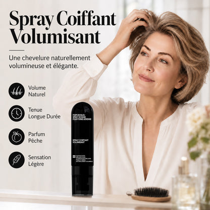 ⏳🔥 OFFRE LIMITÉE : -50 % ! ⏰GarageLine® Spray Volumateur & Fixateur Parfum Pêche – Cheveux Légers, Rebondis & Tenue Longue Durée