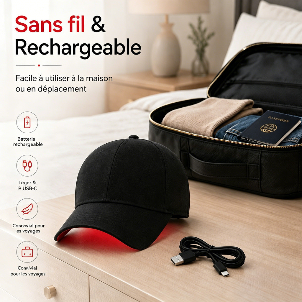 Boutique Officielle FR | 🛡️ REBYIPO® Casquette de soin capillaire avancée à lumière rouge pour des cheveux plus denses et d'apparence plus saine