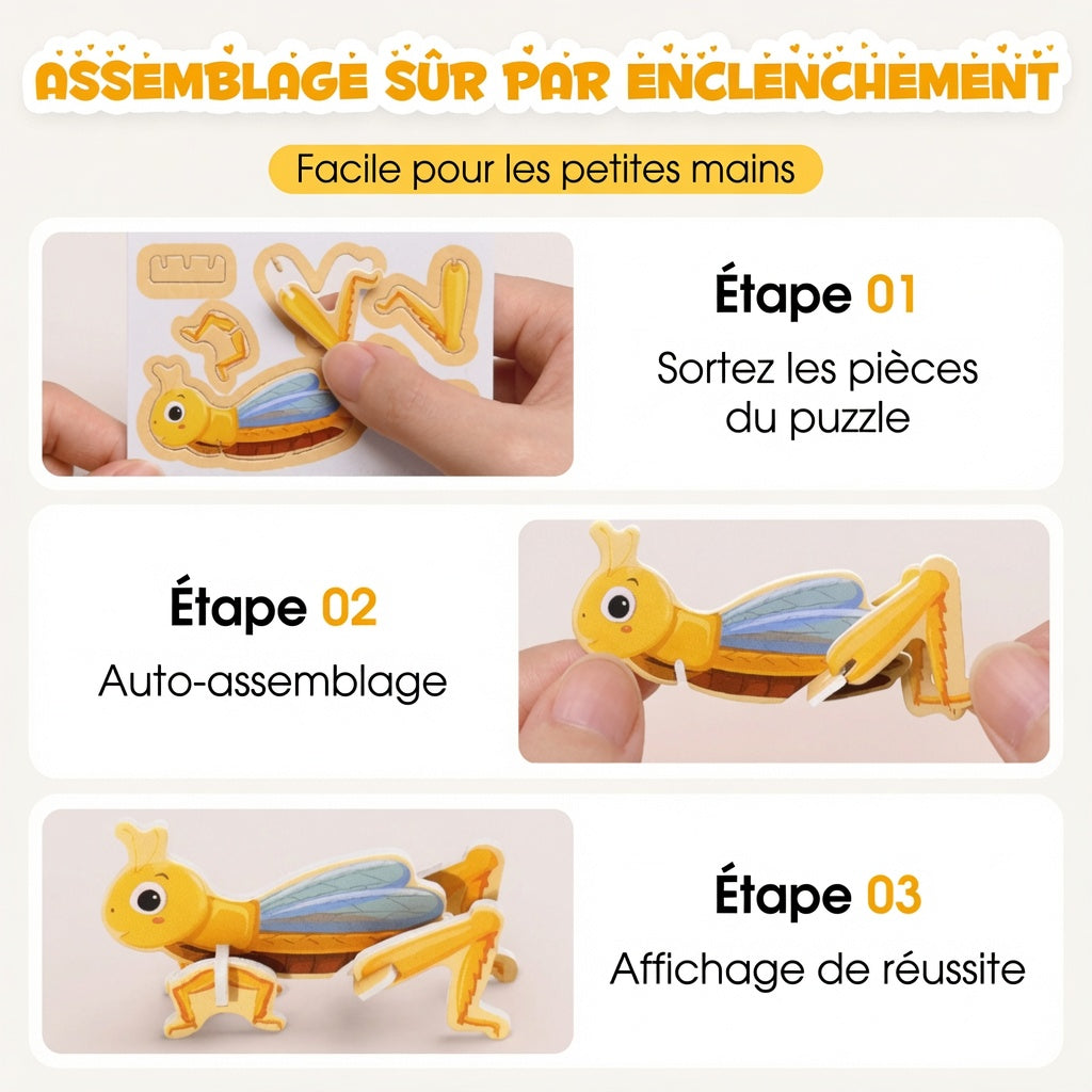 🔥🔥🔥🦄Billhol® Puzzle 3D Éducatif pour Enfants📚💎
