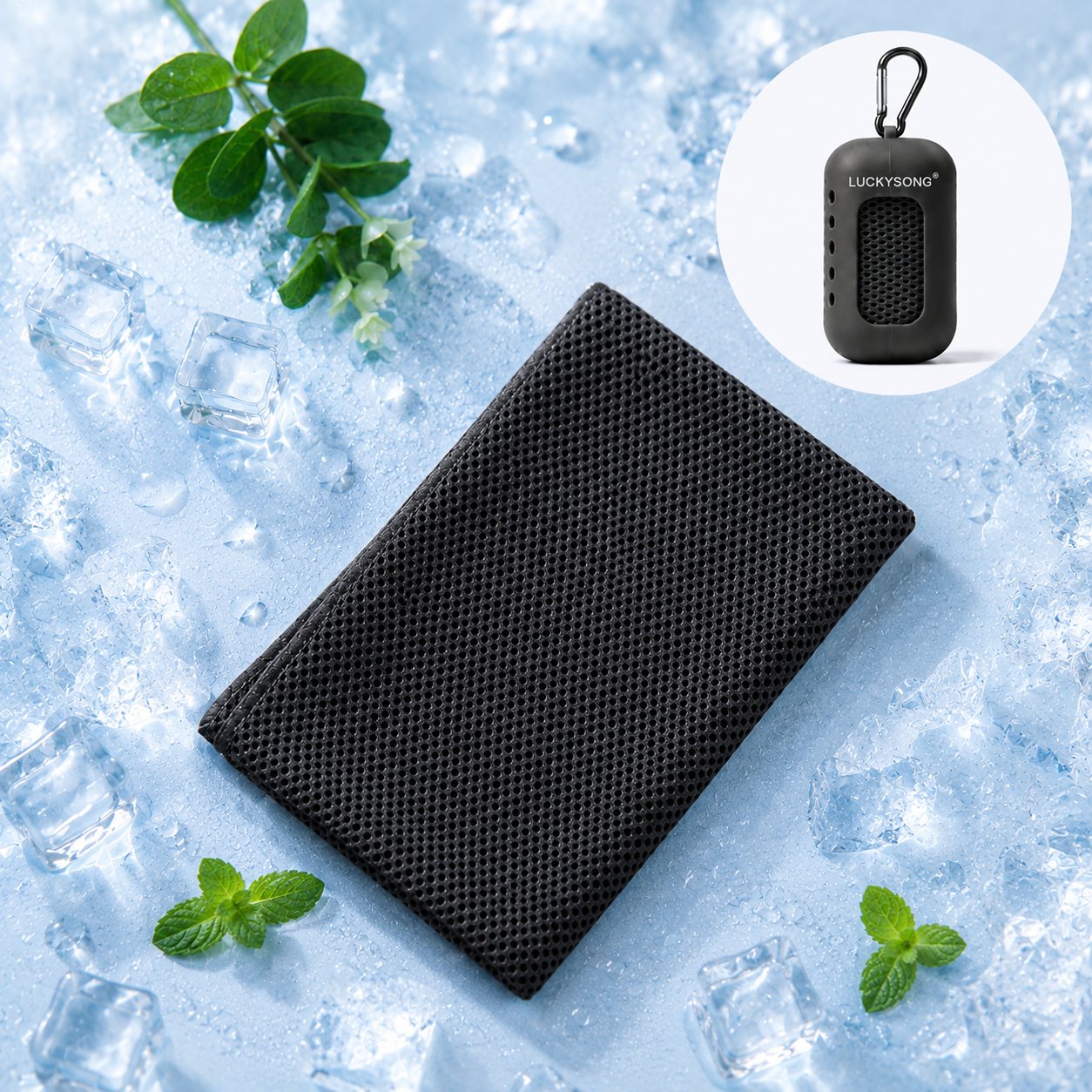 🚀❄️LUCKYSONG®🐳 Trousse de serviettes rafraîchissantes CoolFlex Pro — Confort de refroidissement amélioré avec étui silicone souple aéré, conçue pour l’entraînement, les voyages, la randonnée et les fortes chaleurs. 👑
