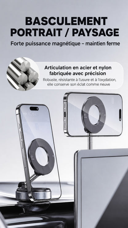📱🚗REBYIPO®📶 PROMO LIMITÉE 50% ! Support Téléphone Voiture Rotatif 360° Pliable – Fixation Tableau de Bord, Ventouse Gel Réutilisable, Coussinets Silicone Antidérapants, Installation Instantanée ⚡