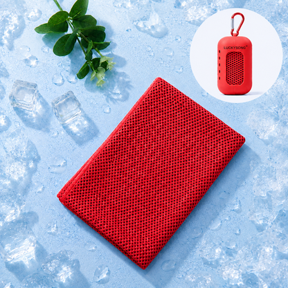 🚀❄️LUCKYSONG®🐳 Trousse de serviettes rafraîchissantes CoolFlex Pro — Confort de refroidissement amélioré avec étui silicone souple aéré, conçue pour l’entraînement, les voyages, la randonnée et les fortes chaleurs. 👑