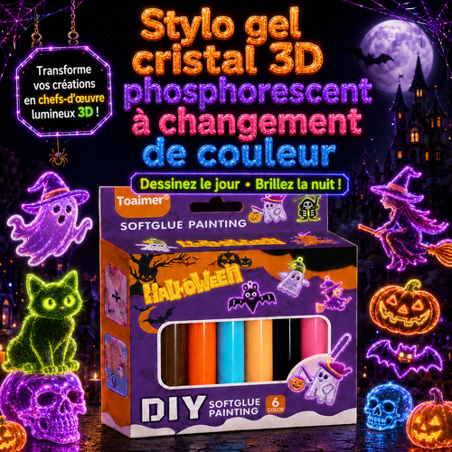🚨 DERNIER JOUR -50% !🎃 Toaimer® Kit créatif magique 3D fluorescent à changement de couleur👻