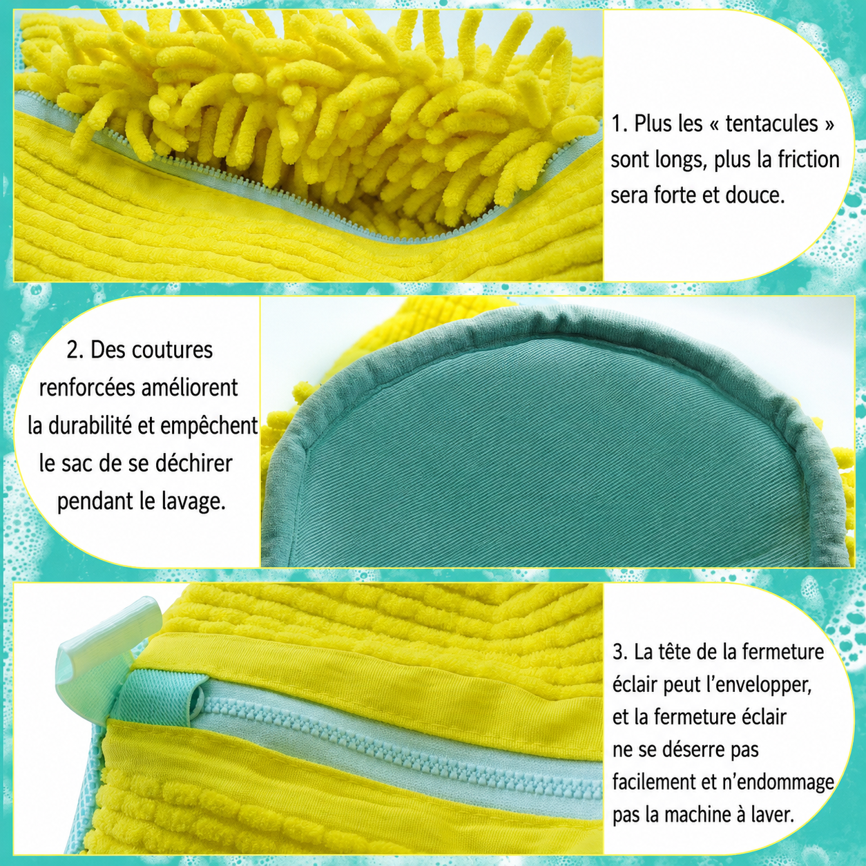 🧼🌀𝐒𝐕𝐎𝐙𝐊® Sac de lavage pour chaussures en microfibre chenille🧼🌀 – Protection douce pour lave‑linge