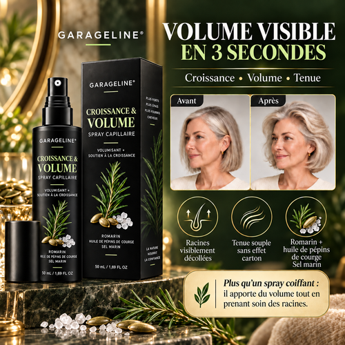 💥GARAGELINE® Spray capillaire haute performance 3-en-1 - Volumateur • Nourrissant • Coiffan🌿t
