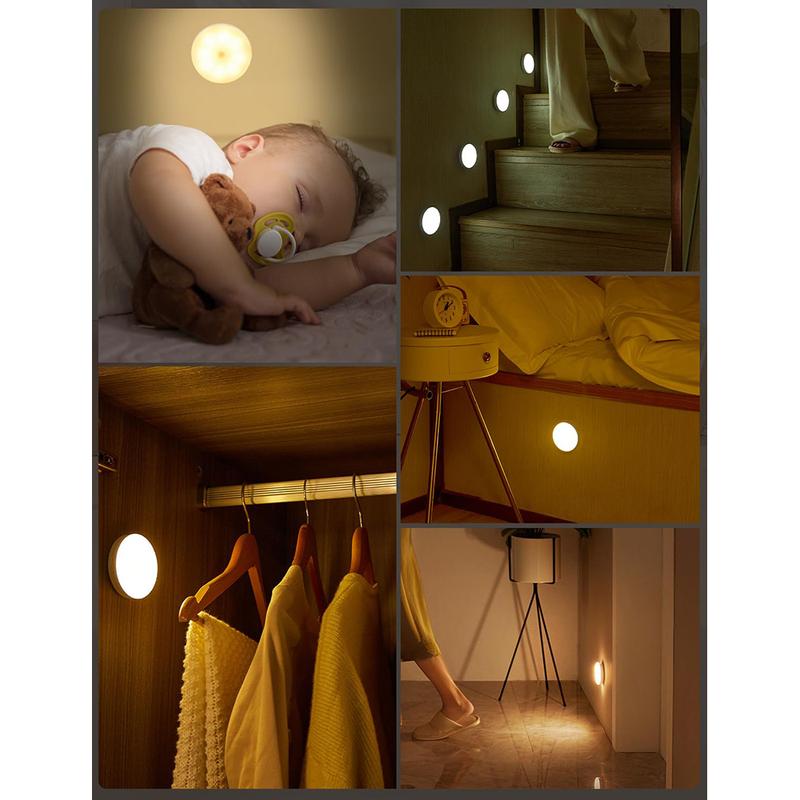🌙🛏️ REBYIPO® Veilleuse de chevet à détecteur de mouvement – Éclairage de sécurité automatique pour la nuit