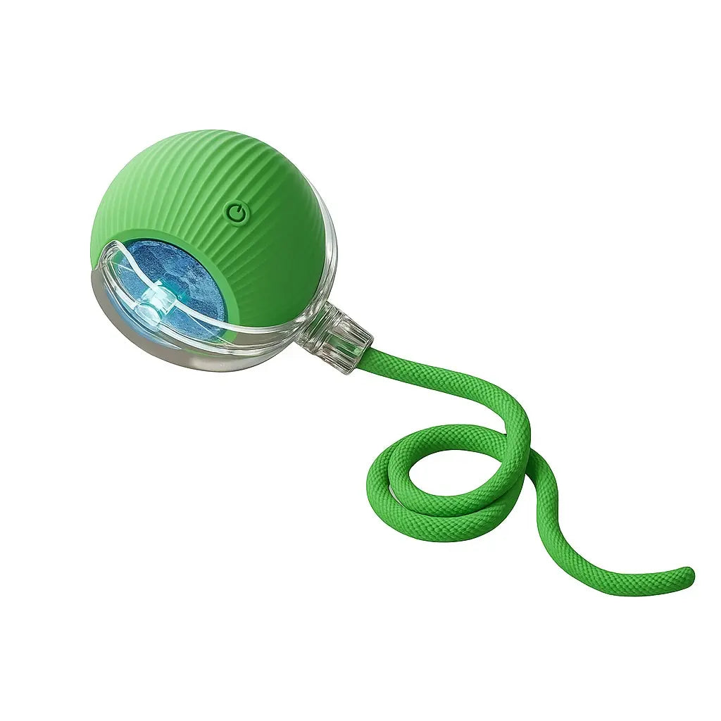 🔥🔥🔥Mizusu Interactive Pet Rolling Ball Toy with 2 Replaceable Tails, Automatic Dog & Cat Teaser Toy