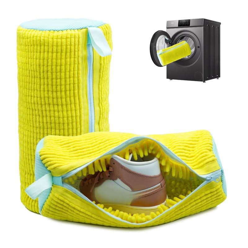 🧼🌀𝐒𝐕𝐎𝐙𝐊® Sac de lavage pour chaussures en microfibre chenille🧼🌀 – Protection douce pour lave‑linge