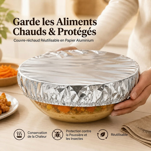 🚀🍳| Billhol®Couverture isotherme en aluminium pour plats et table de salle à manger
