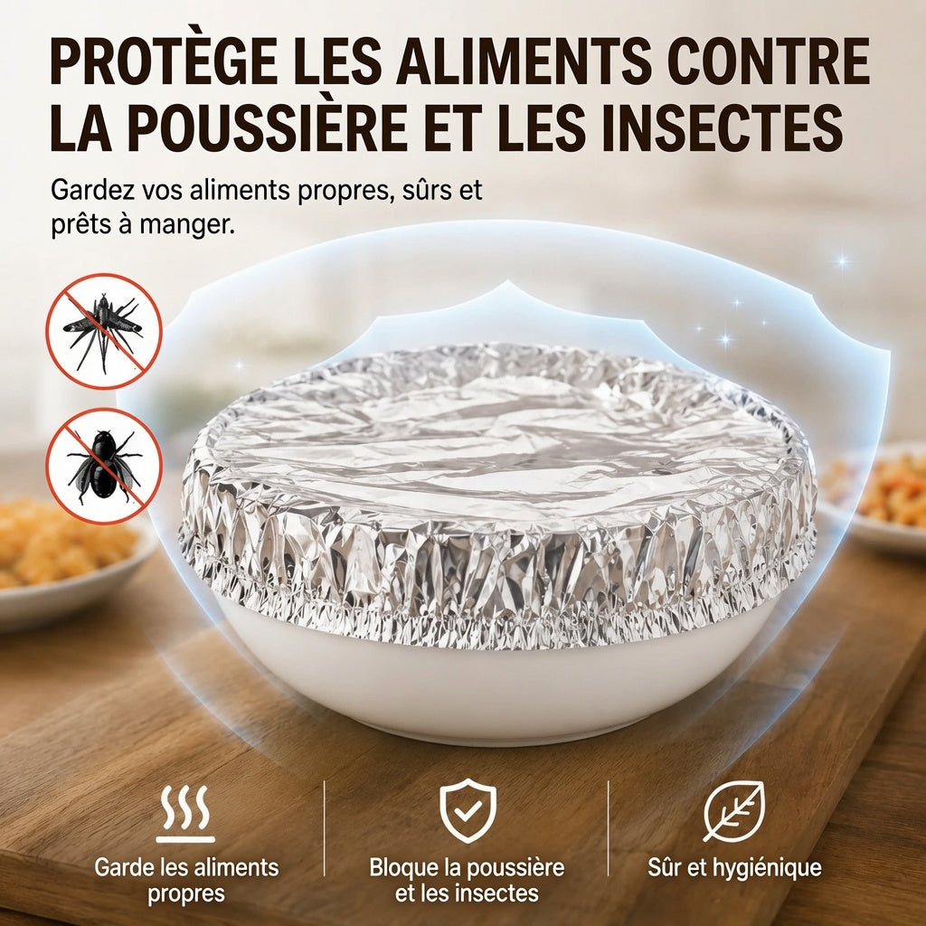🚀🍳| Billhol®Couverture isotherme en aluminium pour plats et table de salle à manger