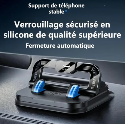🚀REBYIPO®Support de téléphone pour voiture 🔄🚗 |  Orientable à 360° · Verrouillage à une main en 0,1 s · Antidérapant et n'abîme pas le tableau de bord · Étanche et résistant aux taches
