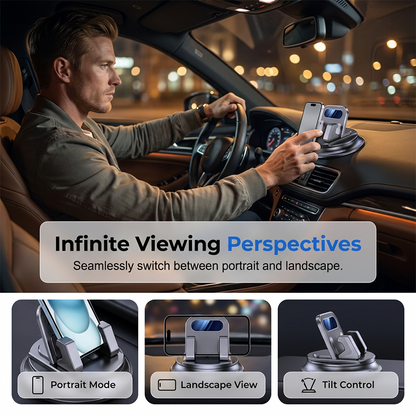 📱🚗REBYIPO® PROMO LIMITÉE 50% ! Support Téléphone Voiture Rotatif 360° – Fixation Tableau de Bord, Ventouse Gel Réutilisable, Coussinets Silicone Antidérapants, Installation Instantanée ⚡