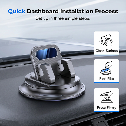 📱REBYIPO® PROMO LIMITÉE 50% DE RÉDUCTION ! 🚗 Support Téléphone Voiture Rotatif pour Tableau de Bord – Installation Rapide, Antidérapant & 360° Réglable ⚡